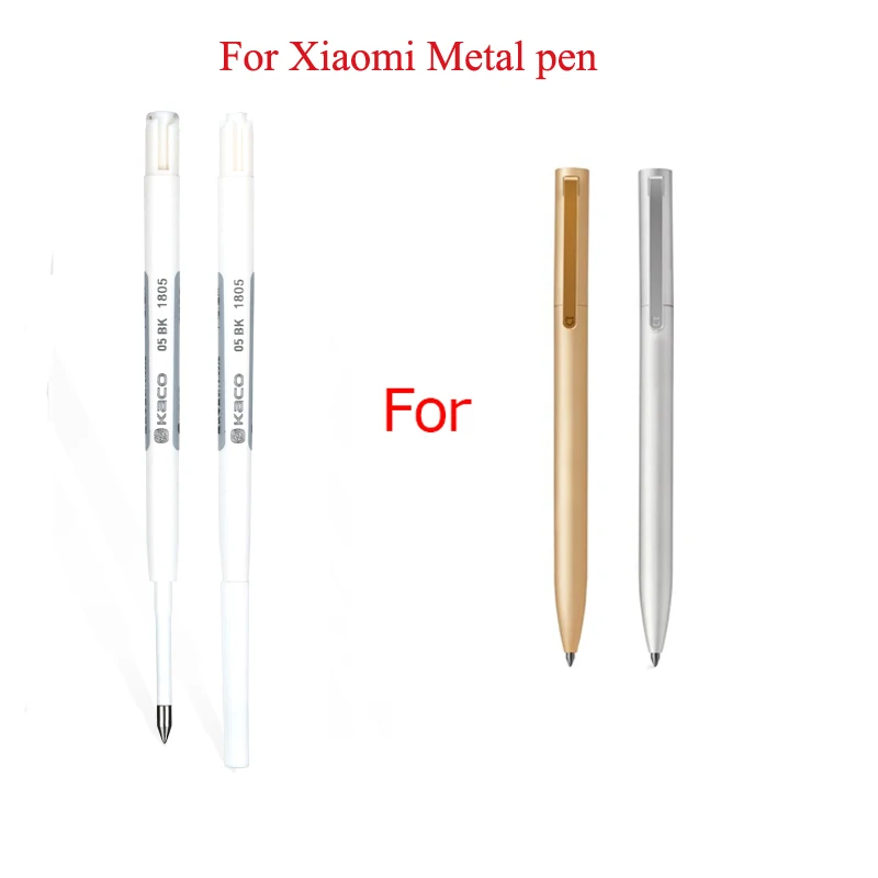 KACOGREEN-recambio de tinta de Gel para Bolígrafo De Metal Xiaomi, estándar europeo de 0,5 MM, de Gel para bolígrafos retráctiles, suministros de