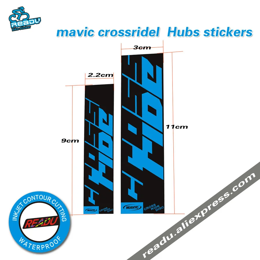 mavic crossridel MTB bike flower stickers MTB Wheels crossridel Hubs Stickers Glossy Decoration Front And Rear Hubs stickers