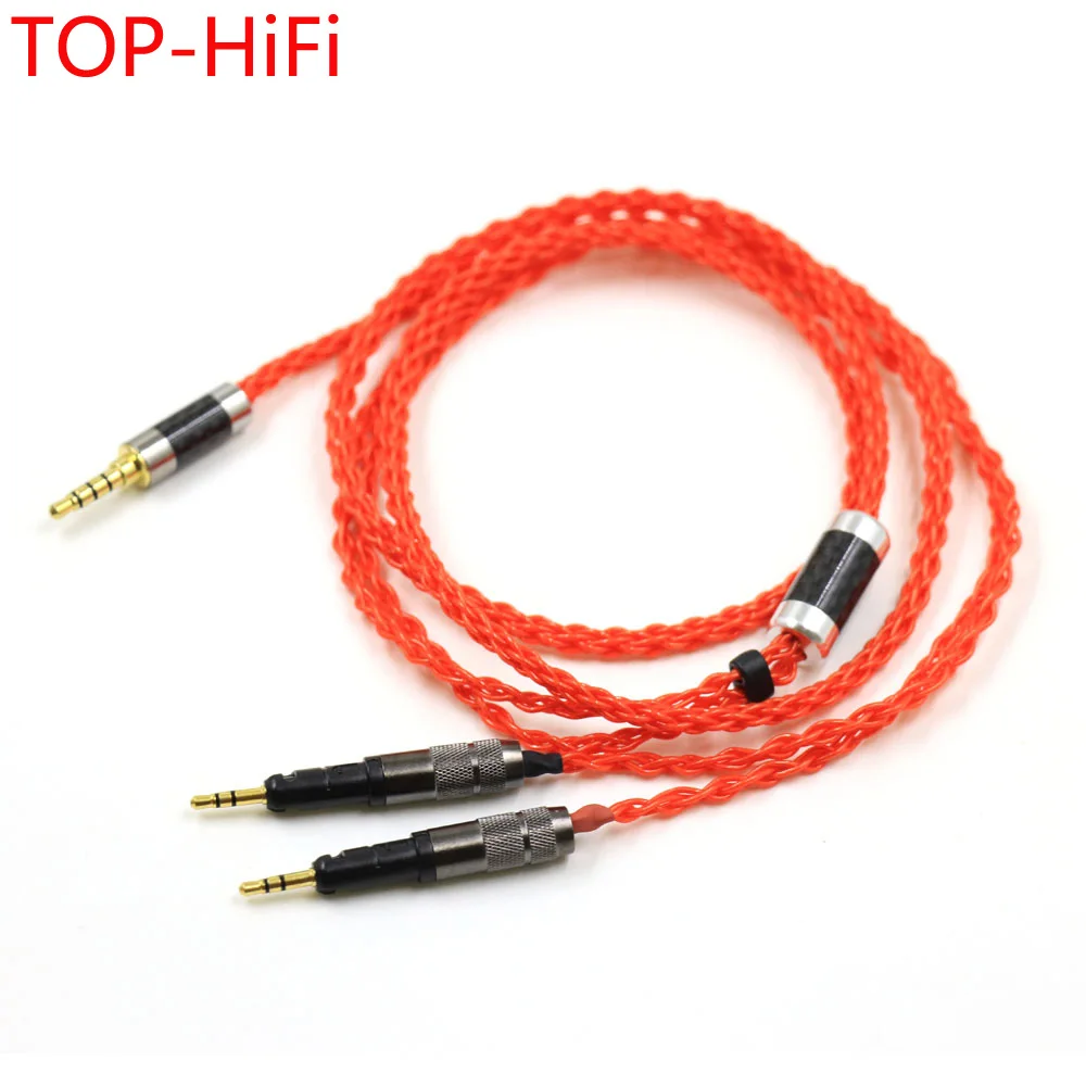 Cavo della sostituzione di aggiornamento della cuffia placcato argento di ucdc bilanciato 2.5mm/3.5mm/4.4mm di top-hifi DIY per gli auricolari ATH-R70X