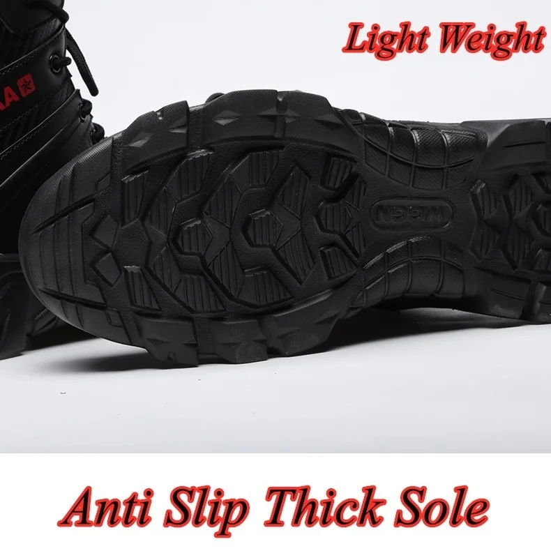 Outdoors Hiking Boots Waterproof Men's shoes Men Military Boots Tactical Boots Military Training Wearable Desert Combat Boots