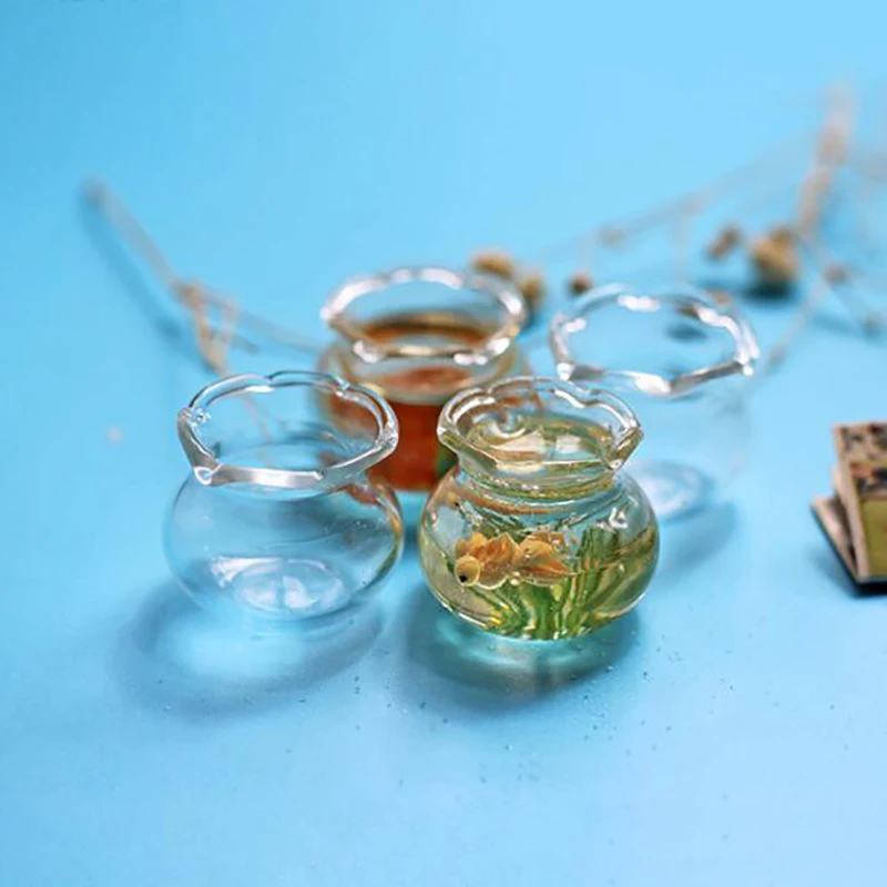 1PC Dollhouse Miniature Empty Glass Fish Tank Bowl Aquarium Doll House Home Ornament Decoration Cheap Wholesale