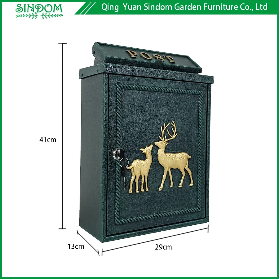 Sindom-Waterproof Metal Mailbox for Outdoor, Unique Street Letterbox, Parent-Child Design