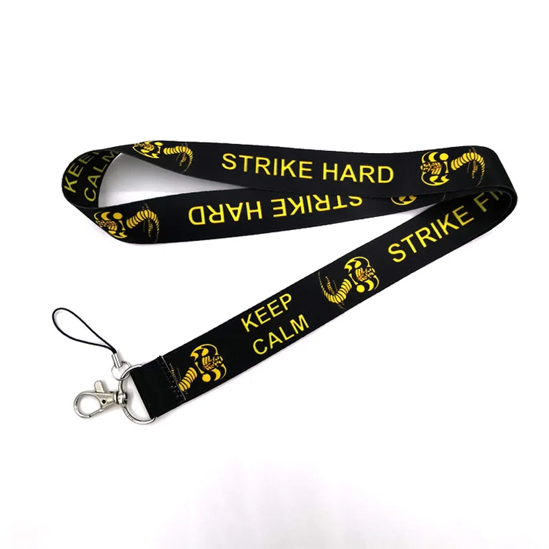 Cobra Kai Mobile Phone Straps Lanyard for Keys USB ID Card Badge Holder Neckband Keychain Webbing Ribbon Hang Rope Decoration