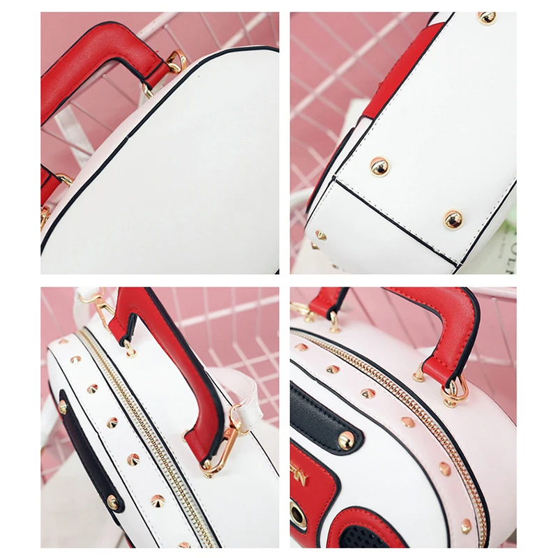 Damskie torebki z radiem w stylu Vintage designerskie eleganckie torby na ramię luksusowa torebka z torba Crossbody kurierska i skóry