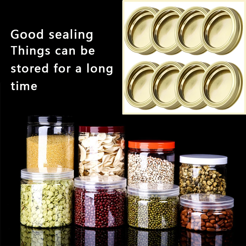 24pcs Wide Mouth 86MM Mason Jar Canning Lids Reusable Leak Proof Split-Type Silver Lids With Silicone Seals Rings