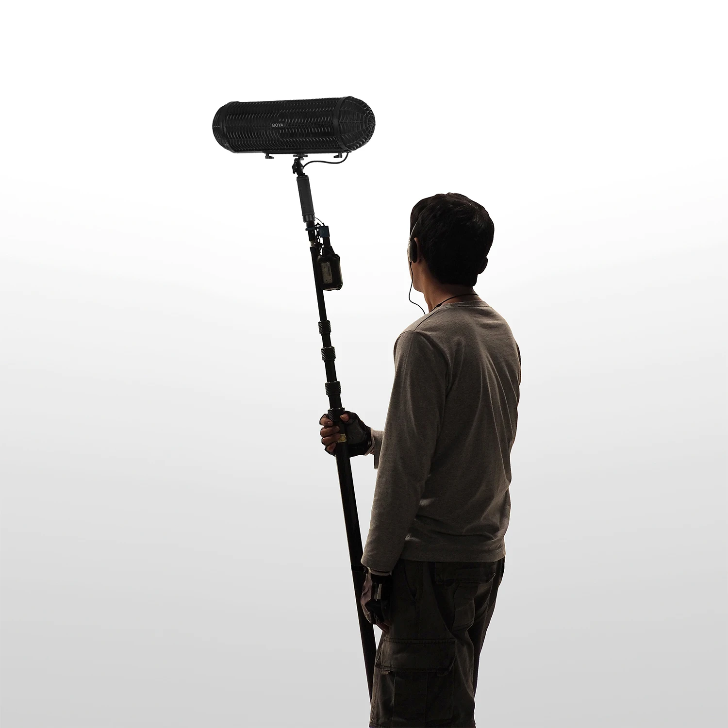 BOYA BY-WS1000 Kính Chắn Gió Và Hệ Thống Treo Cho Súng Bắn Micro Canon Nikon Sony DSLR Kênh Cuộc Phỏng Vấn Bắn