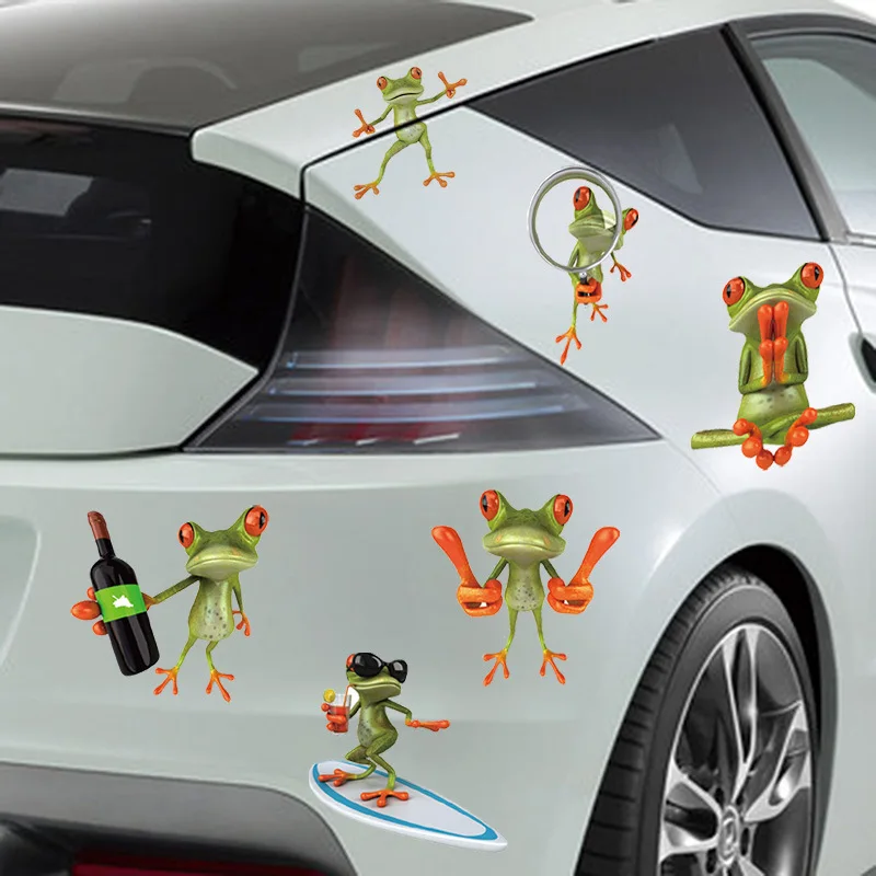 New 3D funny Frog toilet sticker creative green frog wall Stickers vinyl waterproof bathroom Toilet decals mural home decoration