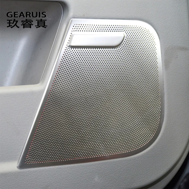 For Audi A6 C6 2005-2011 Car Door Panel Loudspeaker Pad Stereo Audio Speaker Covers Trim Frame Stickers Molding Auto Accessories