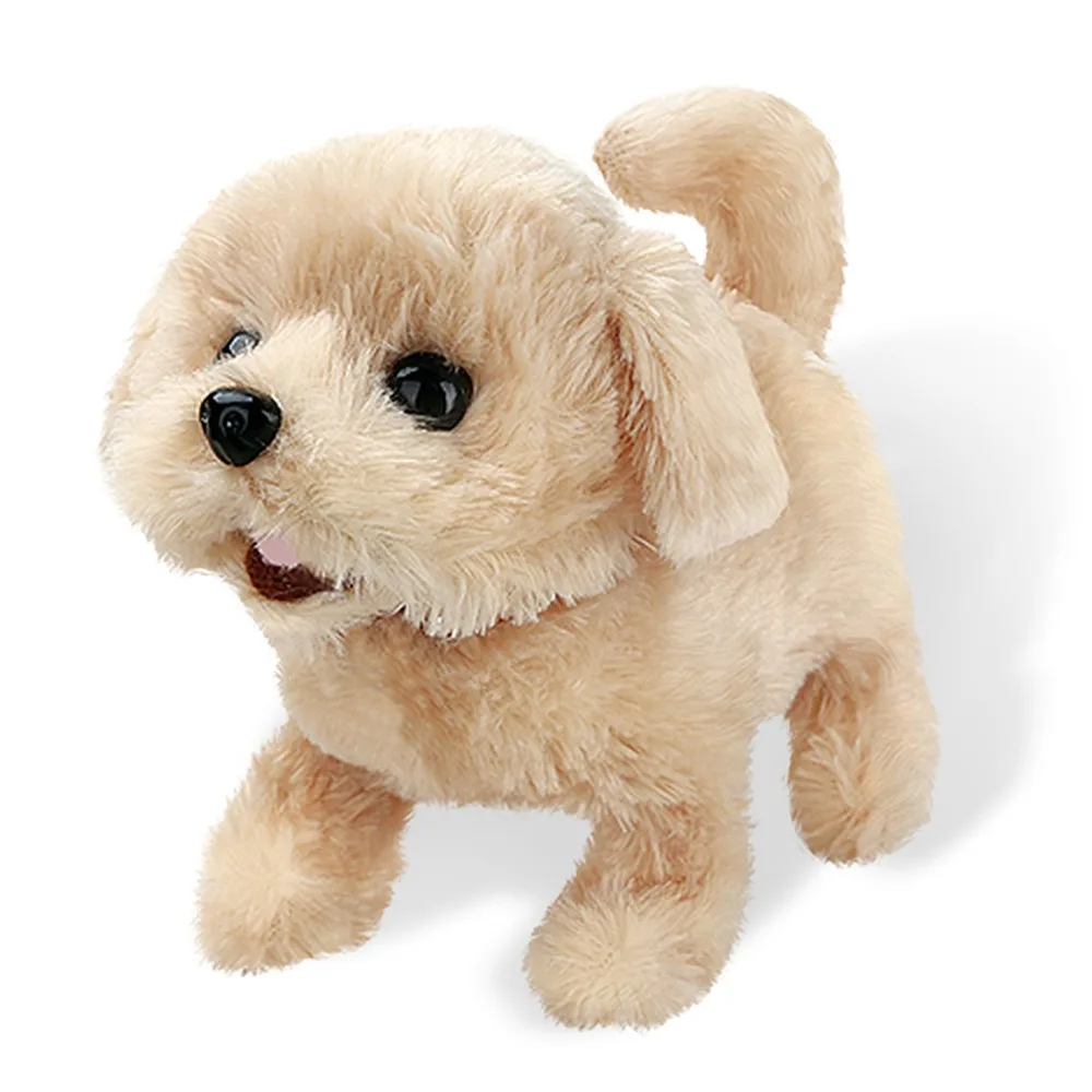 Perro Robot electrónico de peluche para niños, juguete de peluche para caminar, ladrido, Wag Tail, regalo de cumpleaños