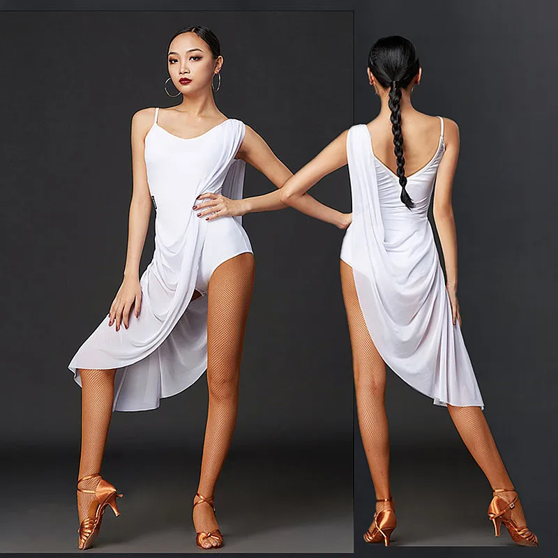 

Latin Dance Dress Sexy Single sleeve For Women Latin Dance Competition Dress Ballroom Tango Cha Cha Rumba Costumes in stock