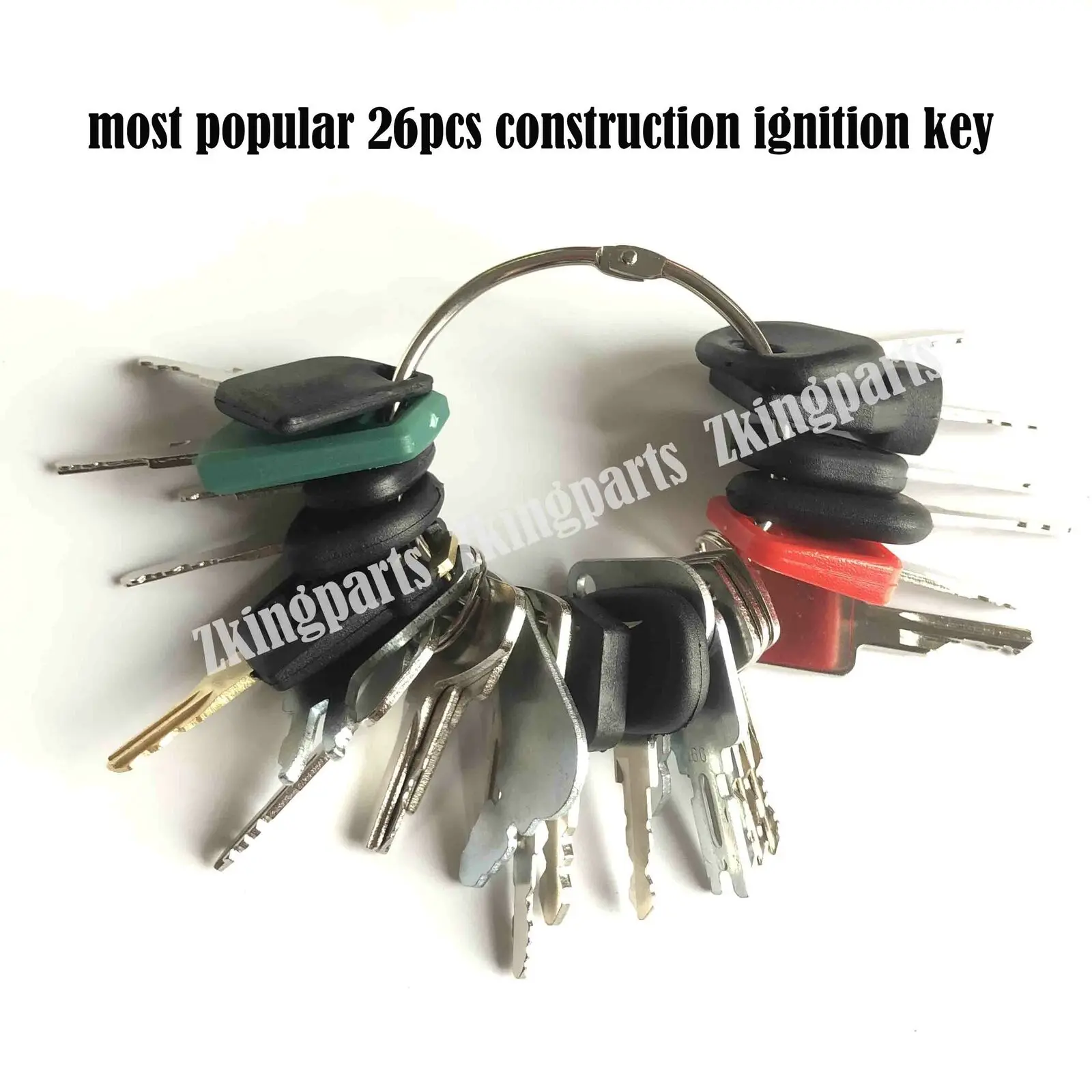 26 Heavy Equipment Keys Set Construction Ignition Key Set Fit For Case JD Komatsu