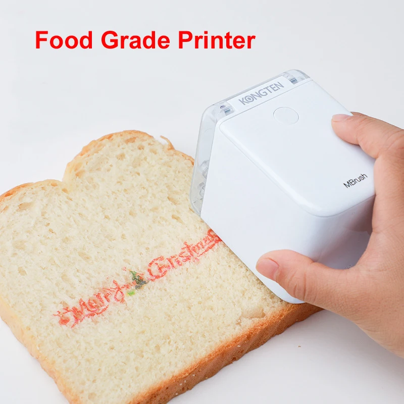 Mbrush Mini Handheld Food Printer Edible Ink Portable Inkjet Pen Print Custom DIY Bread Coffee Fruit Cookies Latter Printing