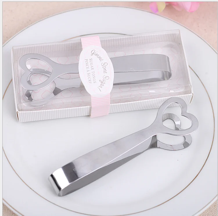 

Wedding Gfits for Guest Stainless Steel Kitchen Cooking Tongs, Sturdy Grilling Barbeque Brushed Locking Food Tongs