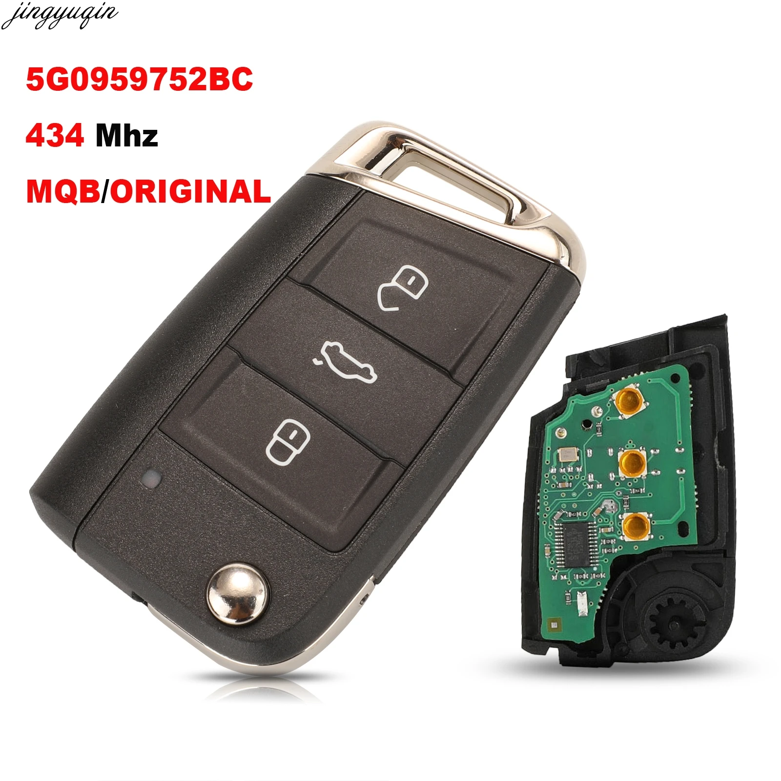 

Jingyuqin Original Keyless-Go Car Key 433Mhz MQB48 For VW Golf MK7 Jetta Skoda Octavia Touran Superb Tiguan Seat 753BA/752BB/BC