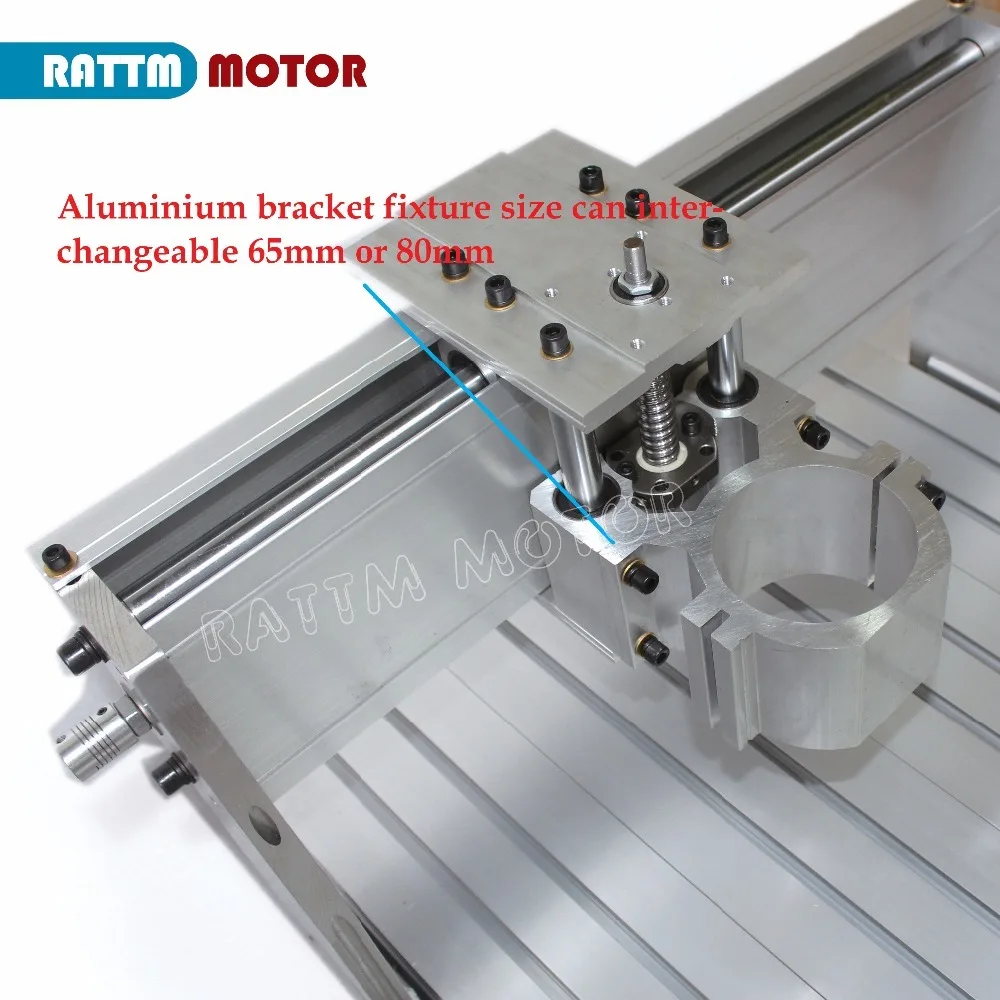 【EU Free VAT】DIY 8060 Z CNC Router Milling Machine Aluminum frame Kit with 80mm Mount bracket Clamp