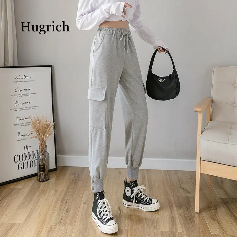 Women's Sports 2021 Autumn New Korean Loose Bf Style Harem Casual Pants