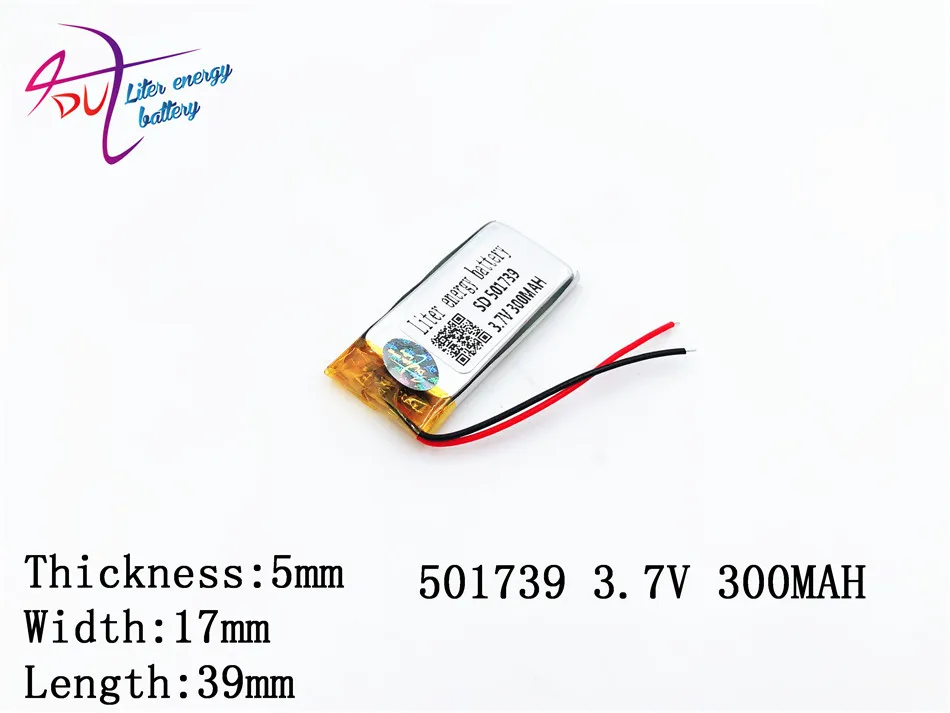 501742, 350mah Line length 25mm  plug 1.25mm