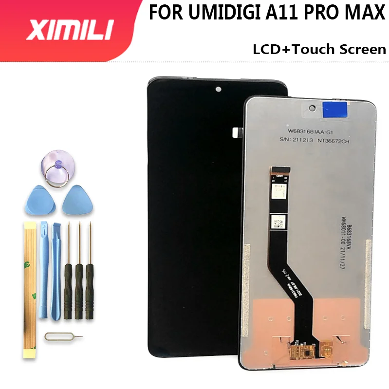 100% Original 6.8 Inch LCD Display + Touch Screen Digitizer + Frame Assembly Digitizer For UMIDIGI A11 PRO MAX Replacement