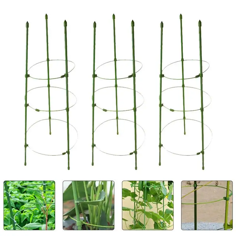 

3 Sets Plant Support Cages Garden Stakes Tomato Vine Cages Supports Trellis Garden Supplies