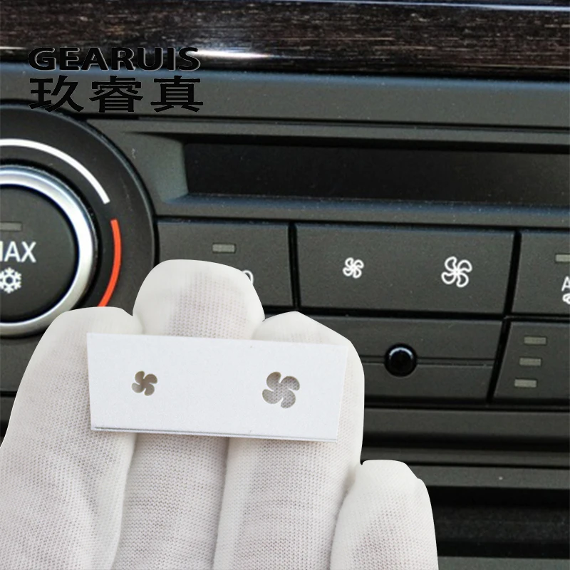 Car Styling For BMW 1 3 Series X1 X3 E87 E84 E90 Wind Air Volume air conditioning Fan buttons switch Covers Stickers and decals