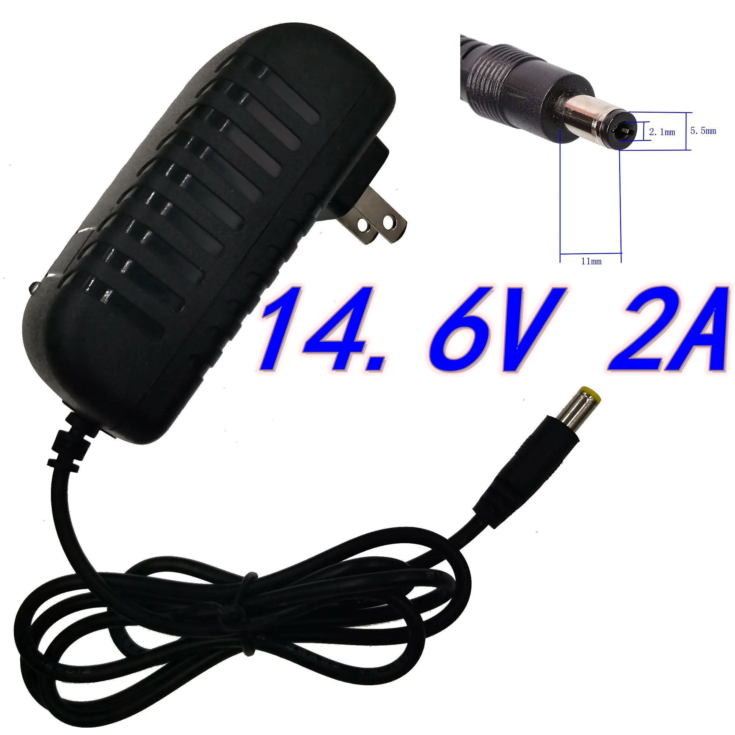14,6 V intelligentes intelligentes Ladegerät 2 A für 4S 12,8 V LiFe LiFePO4-Akku EU/US-Stecker – Detail 1