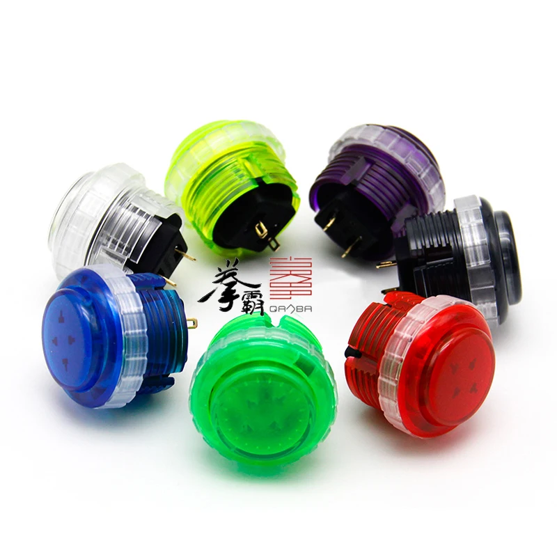 

6pcs/lot Original Qanba Translucent 30mm Mechanical Pushbuttons with Omron Switches for Arcade JAMMA MAME Game MachineCabinets