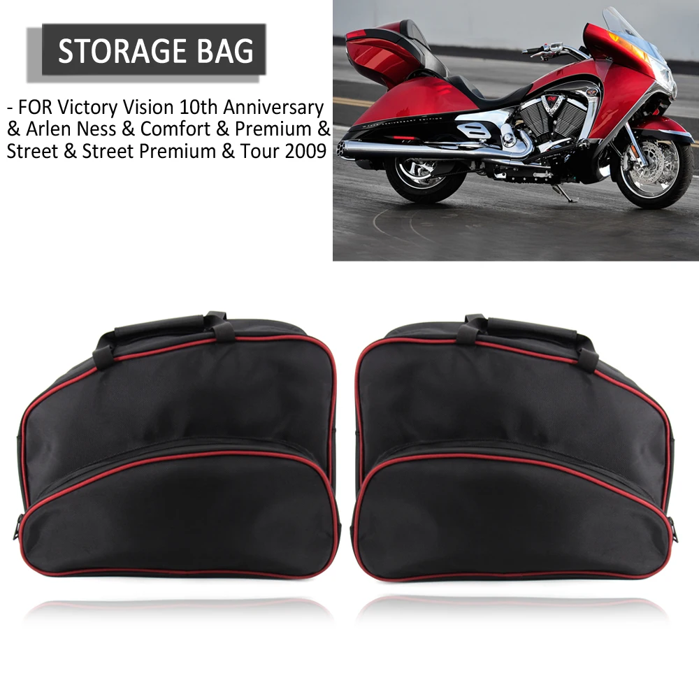 

FOR Victory Vision 10th Anniversary&Arlen Ness&Comfort&Premium&Street&Street Premium&Tour 2009 Side Storage Luggage Bag