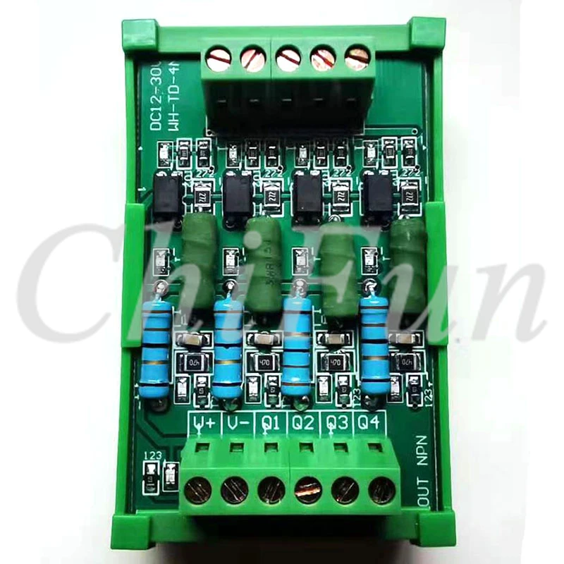 2pcs/lots PLC amplifier board output protection board 4 way NPN amplifier board with short circuit protection