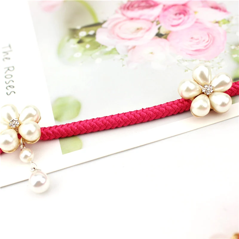 Obi Obijime Cord Bead Red Wine Yellow Sky Blue Japanese Style Kimono Yukata Sash Belt Classic Formal Traditional Vintage HW067