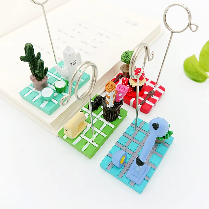 Cute Little Bonsai Succulent Creative Desktop Message Folder Photo Folder Business Card Holder Note Holder Ornaments