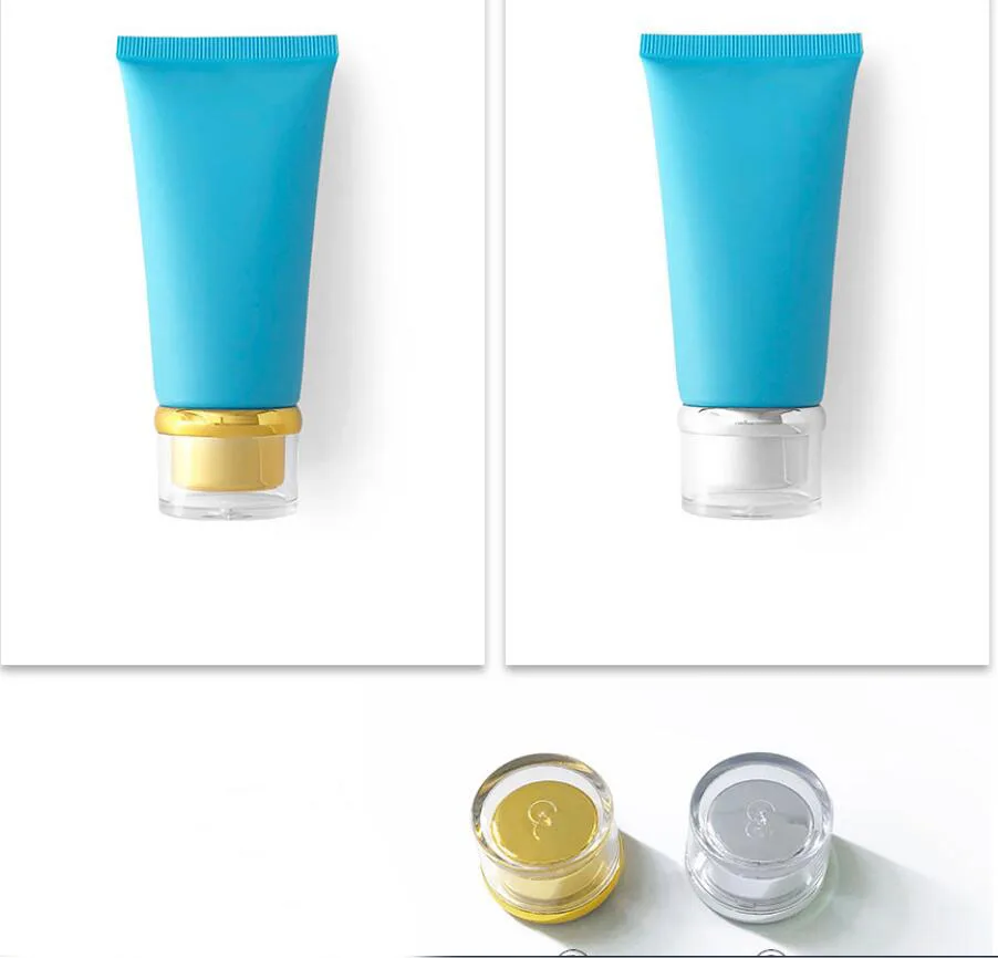 

50ml blue soft tube mild wash butter hand cream anti-UV lotion emulsion serum essence cosmetic hose skin care packing