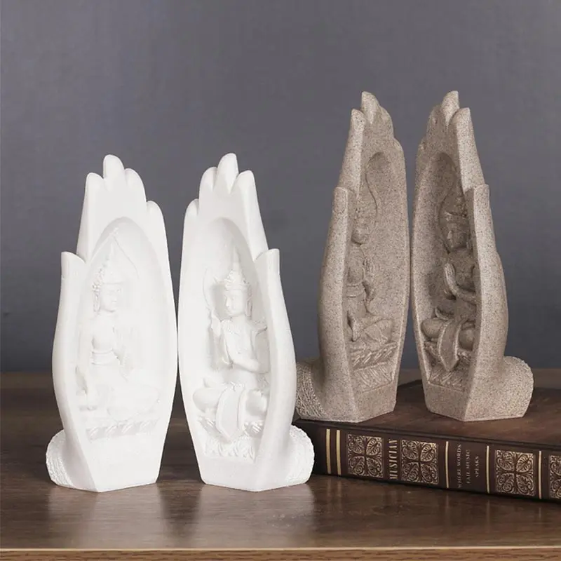 

Lucky Creative Resin Buddha Hand Sculpture Buddha Ornaments Home Decorations Feng Shui Ornaments Photography Props