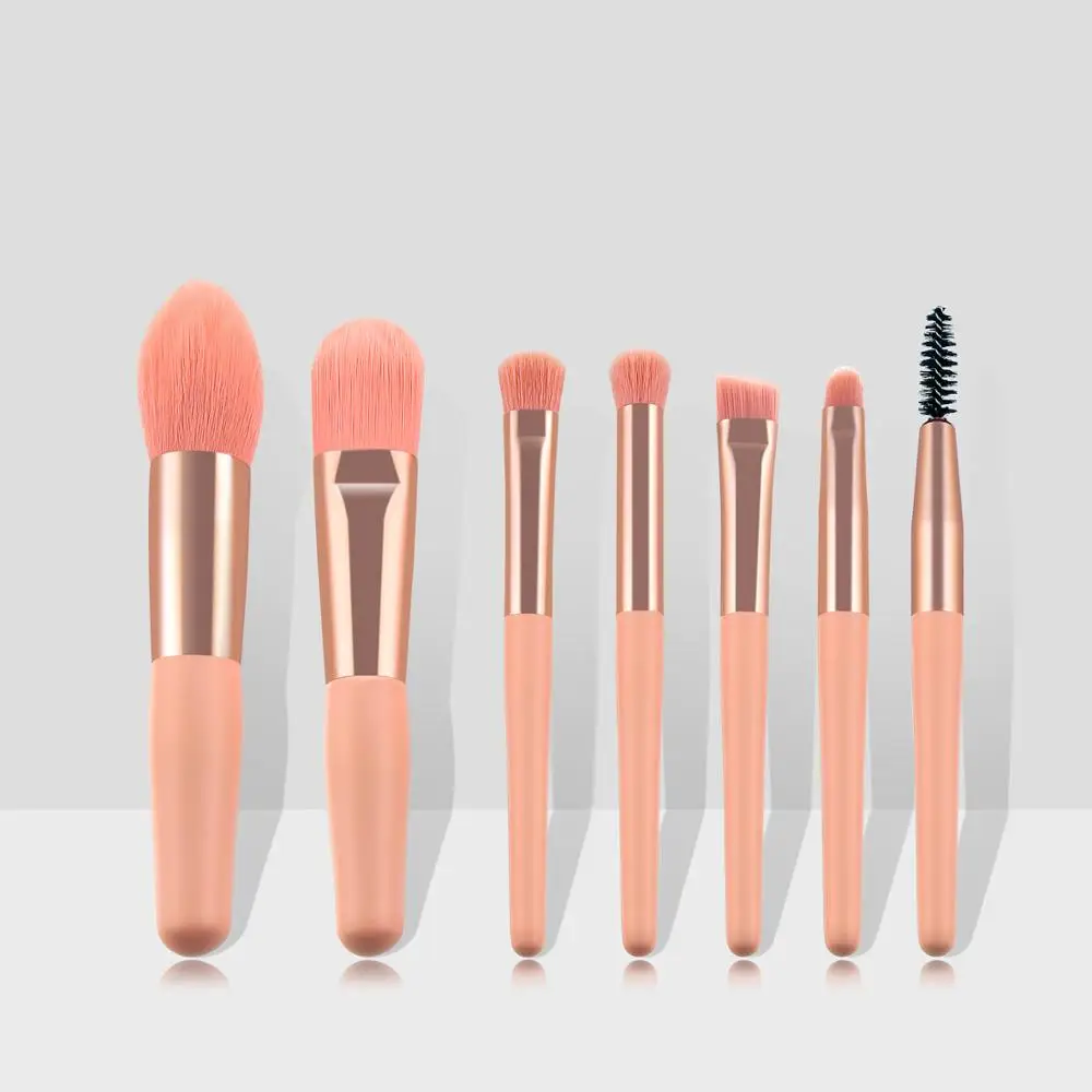 2025 nuevo 7/8 Uds Mini juego de brochas de maquillaje polvo sombra de ojos base colorete mezcla brochas de maquillaje para mujeres cosméticos de belleza
