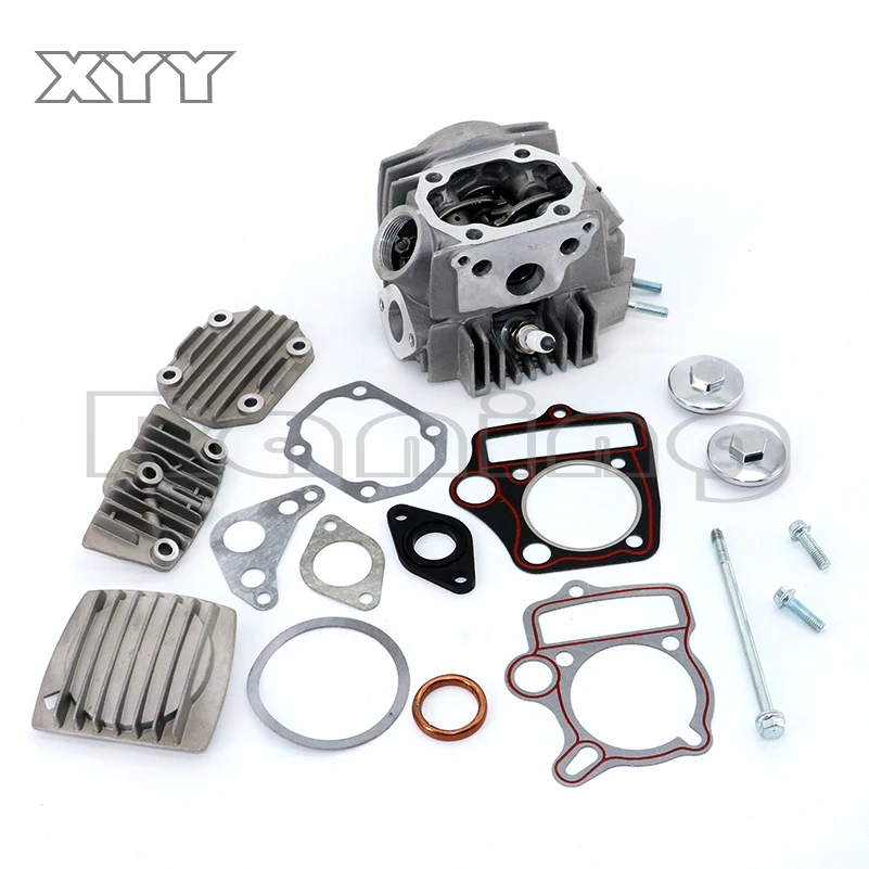 52mm Cylinder Head Kit for 110cc Engine Taotao Roketa Sunl ATV Dirt Bike Complete Cylinder Head Motorcycle Cylinder Head