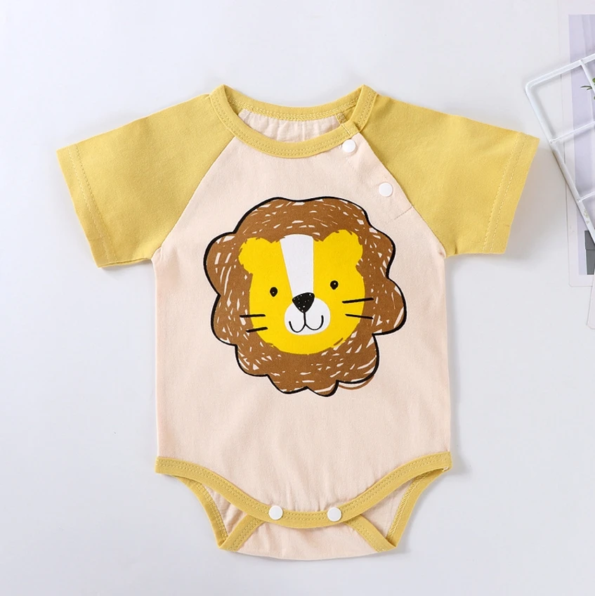 Newborn Baby Rompers Cotton Infant Body Short Sleeve baby Jumpsuit Cartoon Baby Boy Girl clothes 0-24M Crawling Baby