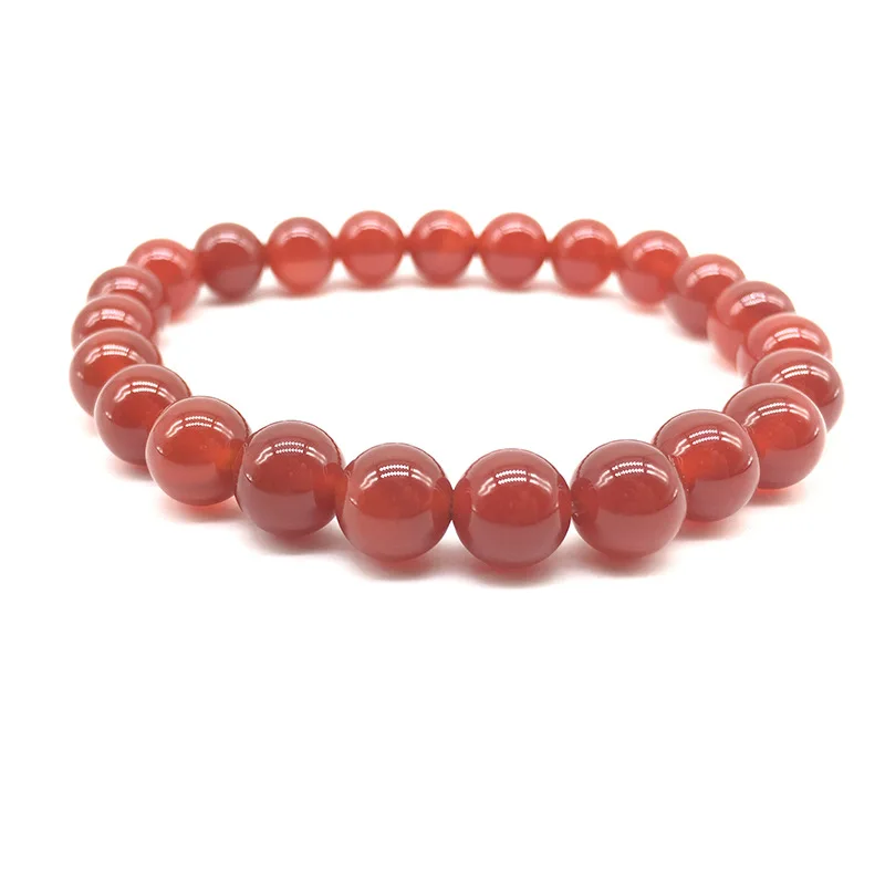 Natural Stone Carnelian Round Beads Red Agat Charm Energy Bracelet for Women for Gift 6mm 8mm10mm 12mm 14mm