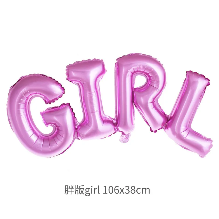 One Boy Girl Hello Baby Letter Foil Balloons baby shower balloons birthday party decorations kids Rose Gold Gender Reveal Ballon