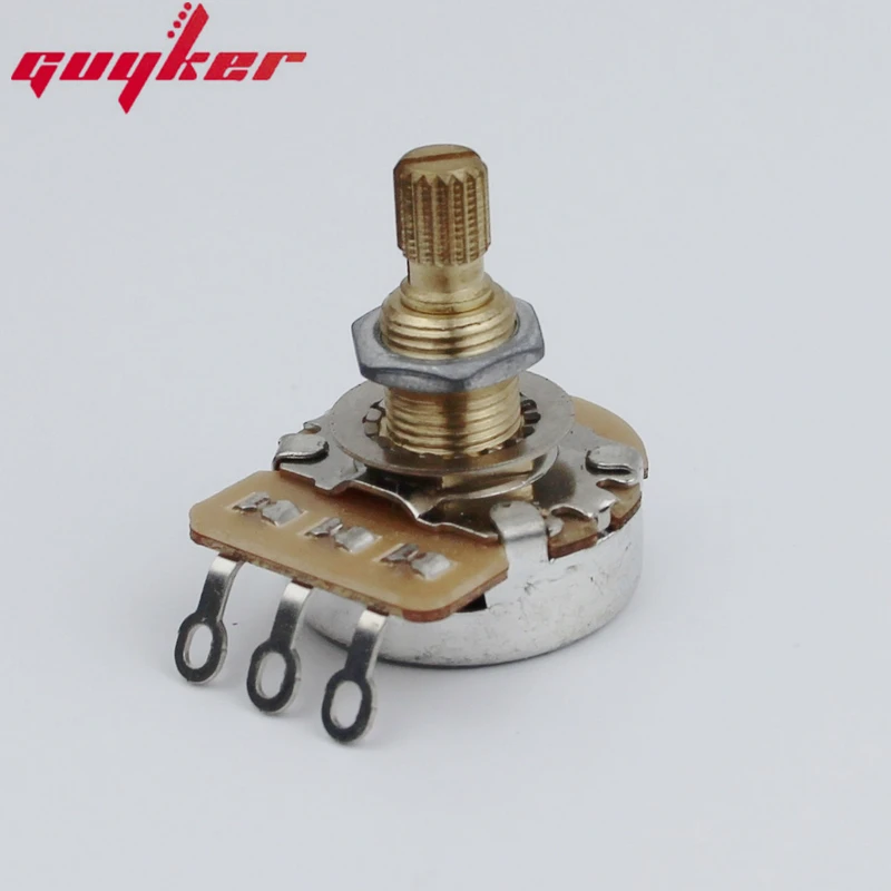 1 Piece GUYKER A250K Brass Split Shaft Potentiometer For Electric Guitar Bass