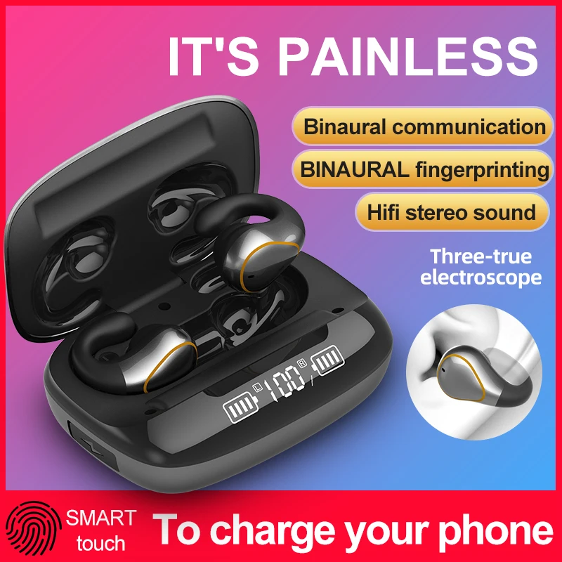 T20 TWS wireless earphone Bluetooth 5.0 Stereo Earbud  LED Battery level display touch control power bank for phone