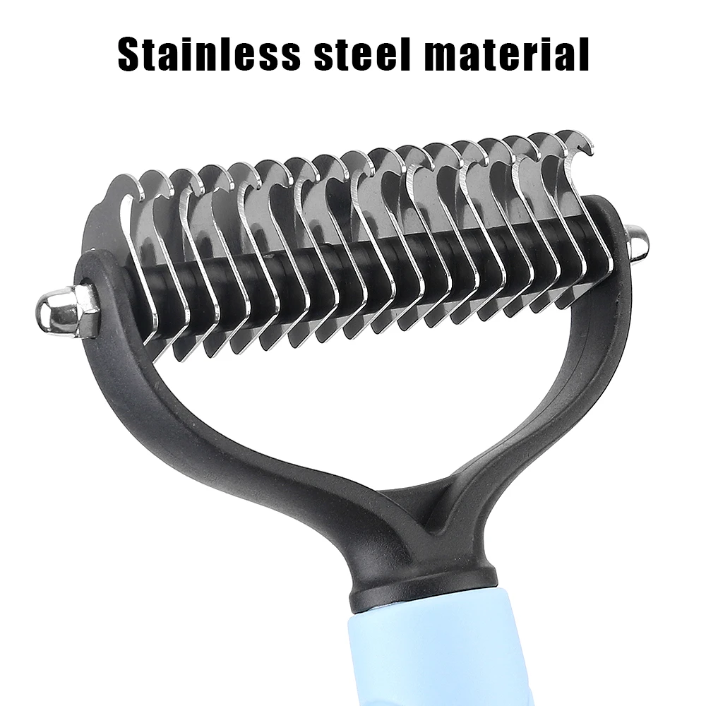 Pet Hair Remover Brush Dogs Fur Trimming For Matted Long Hair Curly Pet Deshedding Cat Brush Pet Grooming Tool