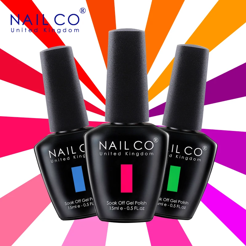 NAILCO-세미 퍼머넌트 UV LED 네일 폴리시 15ML, 프레시 컬러 젤, 하이브리드 매니큐어, 전문가용 아트 용품