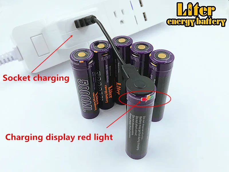 

Liter energy battery USB wire+USB 18650 3500mAh 3.7V Li-ion battery USB 5000ML Li-ion Rechargebale battery