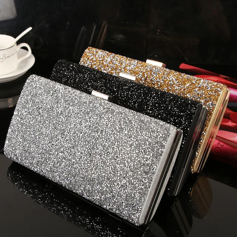 Rhinestones Women Evening Bags Party Wedding Handbags Diamonds One Side Wedding Purse Wallets