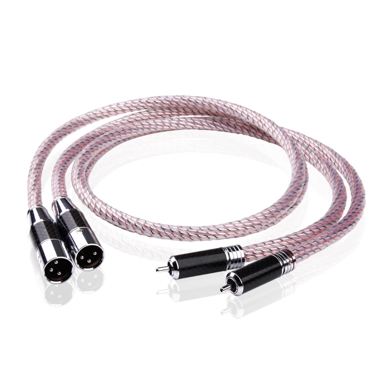 

Audiocrast Series XLR Balanced Interconnect Cable With Carbon Fiber XLR Plug 3Pin Male to Female Audio Balanced Cord Cable