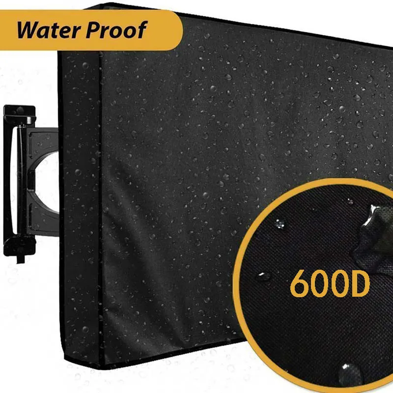 Cubierta de TV impermeable al aire libre para TV LCD de 24-58 pulgadas, paño de microfibra a prueba de polvo, protector de pantalla LED, cubierta de