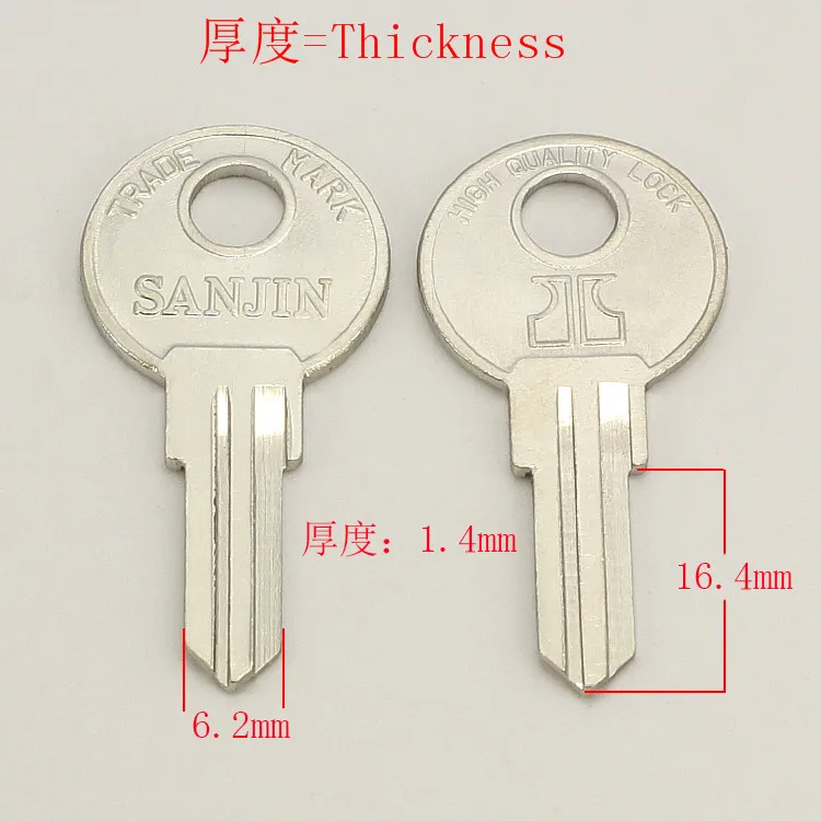 A124 left groove Wholesale Locksmith Keymother Brass House Home Door Blank Empty Key Blanks Keys  25 pieces/lot