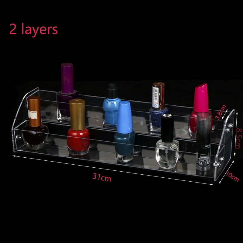 4 Layers Manicure Cosmetics Jewelry Display Stand Holder Acrylic Nail Polish Organizer Essential Oil Storage Clear Makeup Box