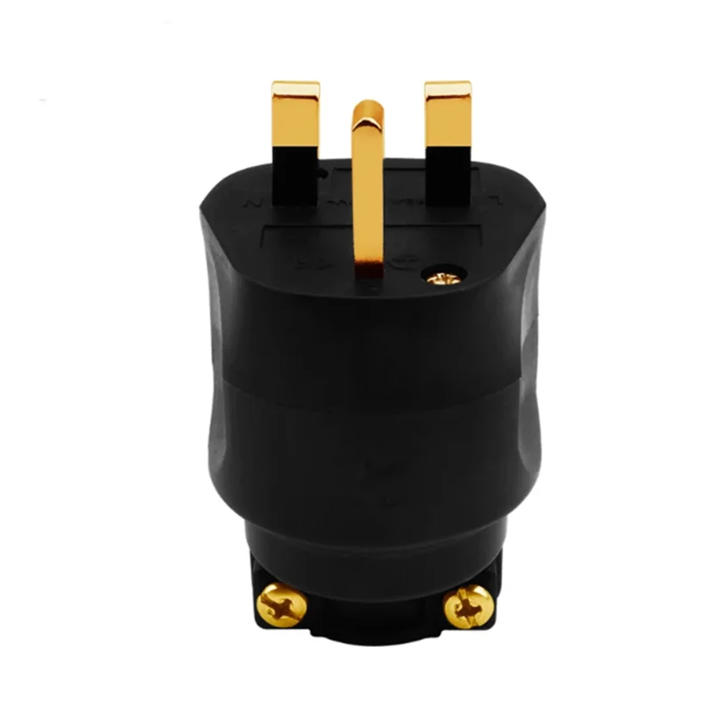 1pcs audio HiFi DIY Hi-end Sistema de Som Acústico AC EN plugue elétrico 3 pinos UK Britânico plugue fusível Conector