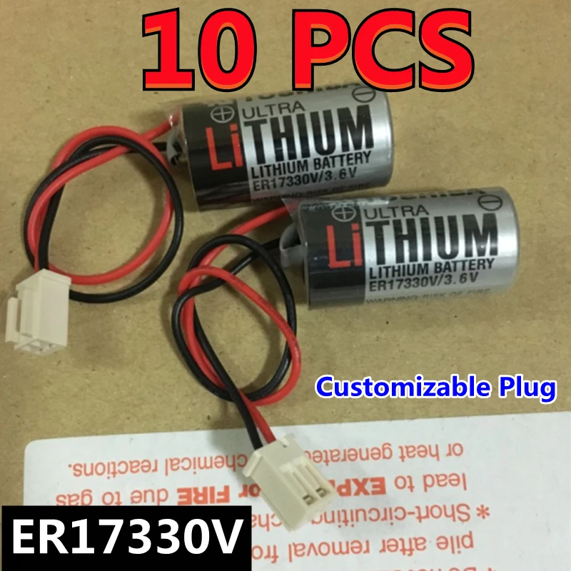 10PCS Original NEW ER17330V R13ZA00600300K 3.6V Lithium Battery With Connector For Epson C3 Series Customizable Plug