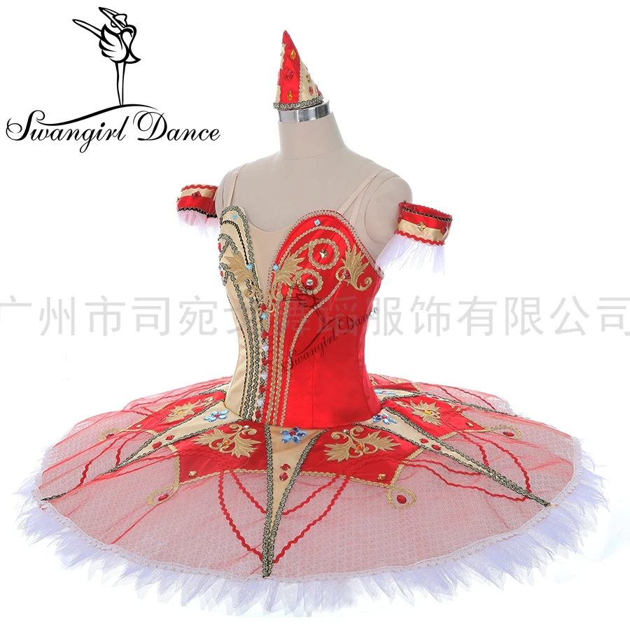 harlequinade plain professional tutu women yellow red professional YAGP competition ballet tutu costumes for girls BT2000A